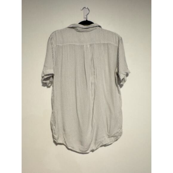 Christian Lacroix Men’s M Short Sleeve Button-Up Shirt GeoPrint Shirt White - Picture 2 of 8